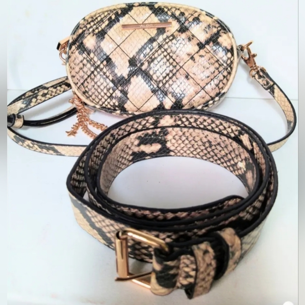 ALDO Crossbody & Fanny Pack Convertible Bag-Snake Skin-Never Carried